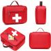 Empty First Aid Bag - Multi-Pocket Emergency Medical Kit for Home, School, Office, Car | Red Medium Size - Buy Online on GoSupps.com