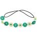 amangul Elegant Daisy Hairbands Photo Booth Props Daisy Headbands Flower Headpiece Colorful Headbands for Music Festivals(Green Beige) - Buy Online on GoSupps.com