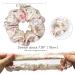 Xinmurffy 100% Mulberry Silk Floral Print Scrunchies for Women's Hair | Satin Silk Thick Elastic Hair Ties 19 Momme 3CM | White Flower - Buy Online on GoSupps.com