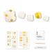 Zinipin Gellight Semi-Cured Gel Pedicure Strips | 30 Pedi Wraps | Includes Cleanser Pads Wooden Stick & Nail File (Happy Smiley)