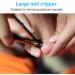 Premium 4-Piece Nail Clippers Set for Thick Nails - Stainless Steel File, Men, Women, Kids - Black - Buy Online on GoSupps.com