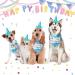 EXPAWLORER Dog Birthday Bandana Set - Cute Hat and Squeaky Cake Toy | Birthday Party Supplies Gift for Small Medium Large Dogs - Buy Online on GoSupps.com