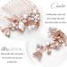 Crystal Rhinestone Bridal Hair Comb - Rose Gold Wedding Hair Accessories for Women - Buy Online on GoSupps.com