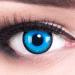 Funnylens 1 pair of colored blue black crazy fun Alper year contact lenses Perfect to Halloween carnival carnival or carnival with free contact lens containers without strength!
