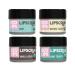 Eco Lips LIP SUGAR SCRUB 4 Pack (4-0.25oz jars) 100% Organic Lip Care Treatment with Organic Sugar & Coconut Oil - Gently Exfoliate & Polish Dry Flaky Lips (Variety 4-Pack)