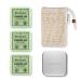 St rtebekker shower set - Fixed shampoo x 3 (aloe vera) sisal bags + free soapitis aluminum - shampoo bar in the set for hair face & body - handmade in soap factory
