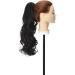 Fashion Ponytail Hair Extension Claw Curly Wavy Straight Clip in ponytail Hairpiece One Piece fake hair Ponytails for Women 18 Curly Dark Black Dark Black 18 inch - Buy Online on GoSupps.com