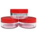 Beauticom 10G/10ML Round Clear Jars with Red Lids - 40 pcs BPA Free for Beads Gems Glitter & Crafts - International Shipping - Buy Online on GoSupps.com