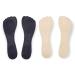 CB 2-Pairs Silicone Gel Slim Inserts Liners for Blister Prevention  Heel Pain Relief  Insoles to Improve Shoes Too Big for Women's High Heel Shoes  Slim Insoles  Nude & Black Slim Insoles (Set B)