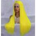 Vebonny 24-Inch Bright Yellow Synthetic Lace Front Wig - Stylish Hair for Fashion & Cosplay | Sunshine Glow-842 - Buy Online on GoSupps.com