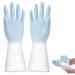 NGUMMS Rubber Gloves - Rubber Kitchen Gloves | Household Dishwashing Cleaning Rubber Gloves for Kitchen Household Chores Gardening Blue