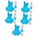 COHEALI 20 Pcs Rabbit Mold Candy Mold Gummy Mold Easter Earrings Mold Key Chain Molds Portable Lovers Tag