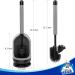 MR.SIGA Toilet Bowl Brush and Holder - Non-Scratch TPR Bristles - Under-Rim Brush Head - Gray & Black - 1 Pack - Buy Online on GoSupps.com