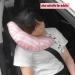 Kids Car Seat Belt Pillow - Pink Neck Support Cushion & Headrest for Safety & Comfort | Universal Fit Travel Accessory for Children - Buy Online on GoSupps.com