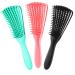 3 Pack Hair Detangler Brush for Afro America/African Hair Textured 3a to 4c Kinky Wavy/Curly/Coily/Wet/Dry/Oil/Thick/Long Hair, Detangling Brush for Natural Hair, Exfoliating Your Scalp for Beautiful 3 Count (Pack of 1) 3 color