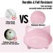 Non Slip Cat Bowl for Stress Relief - Shallow Cat Food and Water Dish - Safe Food-Grade Material - Pink+White - Buy Online on GoSupps.com
