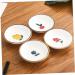 Zerodeko 8 Pcs Hand-Painted Saucer Flavor Seasoning Plate Simple Dish Ceramic Dipping Plate Tea Bag Butter Ketchup Dish Vinegar Dish Sauce Bowl White Dipping Vegetables Fresh Ceramics 9.5X9.5X2.5CMx4pcs Whitex4pcs - Buy Online on GoSupps.com