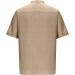 Rosennie Men's Hawaii Shirt - Stand-Up Collar Short Sleeve Button-Up Lightweight Oversized Beach T-Shirt in XXL Khaki for Summer Vacations - Buy Online on GoSupps.com