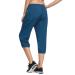 Baleaf Women's Lightweight Capri Jogger Hiking Shorts Running Pants UPF 50+ Zipper Pockets - Blue Large - Buy Online on GoSupps.com