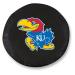 Kansas Jayhawks Tire Cover Black F (29"x8")