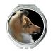 Mirror Compact Mirror Dog Colli Isolated Pet Snout Animal Wuschelig Pocket Mirror portable mirror