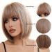 Esmee Short Bob Wig - Mixed Blonde Ponytail Synthetic 14-Inch Cosplay Wig for Women - Buy Online on GoSupps.com