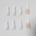 Bufenia Long Ballerina Artificial Fingernails - French Color Gradient Marble Design Shiny Orange Coffin Press-On Nails for Women & Girls 24 Pieces - Buy Online on GoSupps.com
