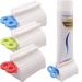 4 Pieces Rolling Tube Toothpaste Squeezer Toothpaste Holder Stand Bathroom Organizer,Saves Toothpaste and Creams