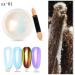 Chrome Nail Powder Chameleon Metallic Nail Art Pigment Powder Iridescent Pigment Pearly Highlight with Sponge Stick for Wedding nail glitter powder - Buy Online on GoSupps.com