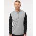 adidas Men's Heather Block Print Quarter-Zip Pullover - Large Grey Three Melange - Buy Online on GoSupps.com