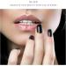 Black Gel Nail Strips KALEFUL Semi Cured Gel Nail Stickers Nail Art Decoration Design Supplies - Buy Online on GoSupps.com