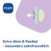 Mam Perfect Night Pacifier Set - Glow in the Dark Tooth-Friendly Eco-Friendly Baby Pacifiers with Box | 0-6 Months - Bird & Fox Design (2-Pack Pink/Beige) - Buy Online on GoSupps.com