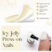 Handmade Milk White Jelly Fake Nails Square Shape Design Kit with Nail Glue | Reusable Full Cover Stick On Nails for Men, Women, and Girls | 12 Sizes - FINAL PEARL A1 - Buy Online on GoSupps.com