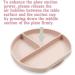 PandaEar Divided Silicone Suction Plate for Toddlers | Non Slip | Dishwasher & Microwave Safe (Pink) - Buy Online on GoSupps.com