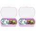 2PCS Small Pill Case Travel Pill Box Cute Pill Organizer for Purse Portable Daily Medicine Organizer 2 Compartment Pill Holder for Vitamins Fish Oil Supplements (Purple) Purple 2pcs