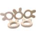 Wendysun 3pcs Cartoon Wood Teether - Natural Animal Rabbit Shape Baby Teething Toy - Buy Online on GoSupps.com