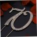 OKUMEYR 70 Rhinestone Number Birthday Party Decor Crystal Decor Anniversary Rhinstone 10th Crystals Decor Happy Birthday Topper Wedding Decoration Wedding Supplies Cake - Buy Online on GoSupps.com
