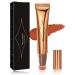 Liquid Blush Beauty Wand Matte Face Blush Silky Smooth Creamy Blendable Liquid Blush Stick with Cushion Applicator Lightweight Natural Face Blush Makeup Pen for Cheek Lip(Peach Pink)