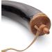 Hand-carved Windlass Gun Powder Horn with Spring Loaded Brass Dispenser and Leather Strap - Buy Online on GoSupps.com