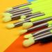 Docolor Eye Makeup Brushes Set - 15pcs Professional Brushes for Eyeshadow, Concealer, Eyebrow, Eyelash, and Eye Liners - Neon Green - Buy Online on GoSupps.com