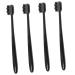 Oatipho 4 piece of soft toothbrush household toothbrush toothbrush with soft bristles for adult toothbrush travel toothbrush children toothbrush camping toothbrush adult round tube 1 piece (1 Pack) black
