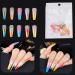 24 PCs Press On Nails Long Almond Rainbow Fake Nails Colorful Coffin Press On Nails Kit False Nails with Glue and Tools (CBJG-5 fix) - Buy Online on GoSupps.com