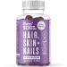 Hair Skin & Nails Gummies | Hair Growth & Skin Health Supplement | Biotin Enhanced with Vitamins B6 B12 Zinc Selenium E A C & D | Skin & Hair Support | 60 Advanced Gummies | Free Soul