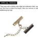 20 Sets uxcell Ribbon Crimp Clamp Ends with Lobster Claw Clasps & Extension Chain - Bronze Tone Cord End Clasps for DIY Craft Making - Buy Online on GoSupps.com
