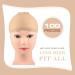 100 Pack Medium Nylon Wig Cap | Stretchy & Breathable Stocking Caps for Hair Security | Lightweight & Durable (Skin) - Buy Online on GoSupps.com