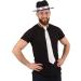 Tigerdoe Fedora Gangster Hat with White Neck Tie - Mobster Costume Set - Buy Online on GoSupps.com