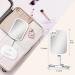 Rechargeable Lighted Makeup Vanity Mirror with Phone Holder | Portable Beauty Mirror with 10X Magnification, 3 Color Lighting, Touch Screen Dimmable - Tabletop Cosmetic Mirror - Buy Online on GoSupps.com