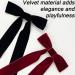 4pcs Velvet Bow Hair Clips Bow Hairpins Ponytail Holder Hair Bow Clips with Long Tail Bowknot Barrette for Kids Girls Women - Buy Online on GoSupps.com