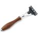 Haryali London Men's Pure Roose Wood Handle Shaving Razor - Designer Box Gift Set with 3 Different Heads: 5 Edge, Triple Edge, and DE Safety Head for Perfect Shave - Mach 3 Compatible - Buy Online on GoSupps.com
