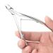 BEZOX Professional Cuticle Cutter Cuticle Remover Tool 4mm Jaw, High-density Stainless Steel Cuticle Clipper, Manicure Nipper Gift for Women, Nickel Plated, 1PCS Silver